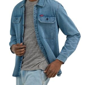 Wrangler Men's Classic Blue Denim Utility Shirt